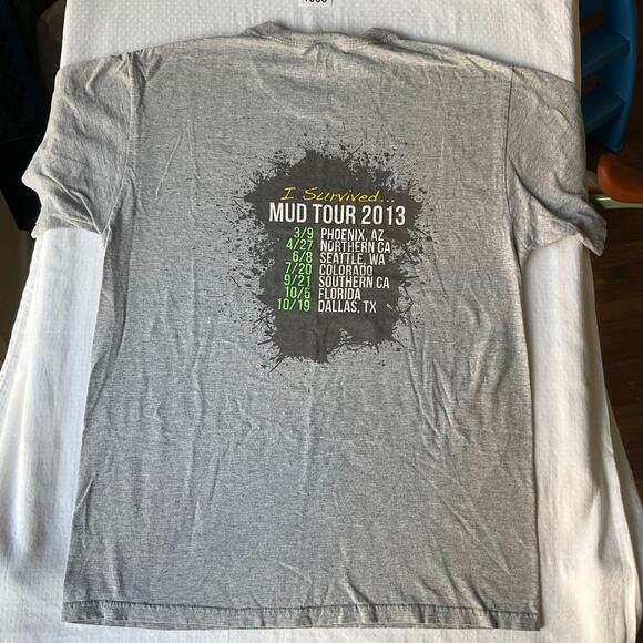 Fruit of The Loom Men’s Short Sleeve T-shirt size M, Gray, Survivor Mud Run 2013 - Picture 6 of 6